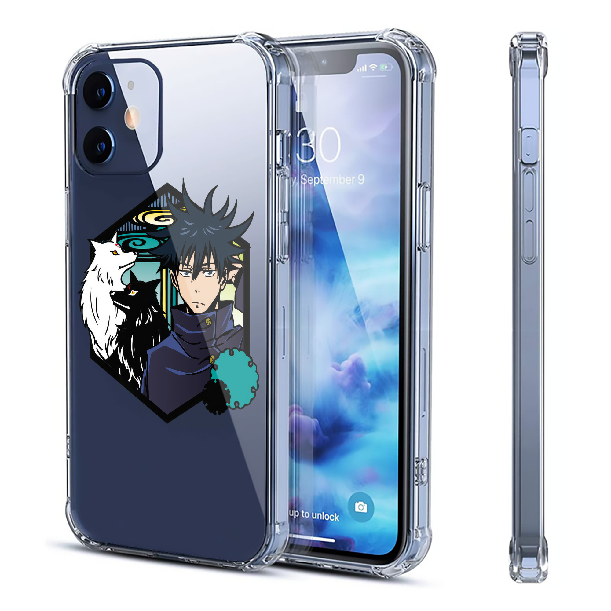 （画像用） 呪術廻戦 Jujutsu Kaisen 【iPhone 12シリーズ対応】透明スマホケース（クリアソフトケース）
